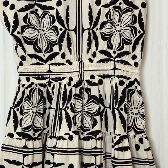 H&M Sleeveless Wrap V-Neck Dress Black White Cotton Size Large - Picture 11 of 14